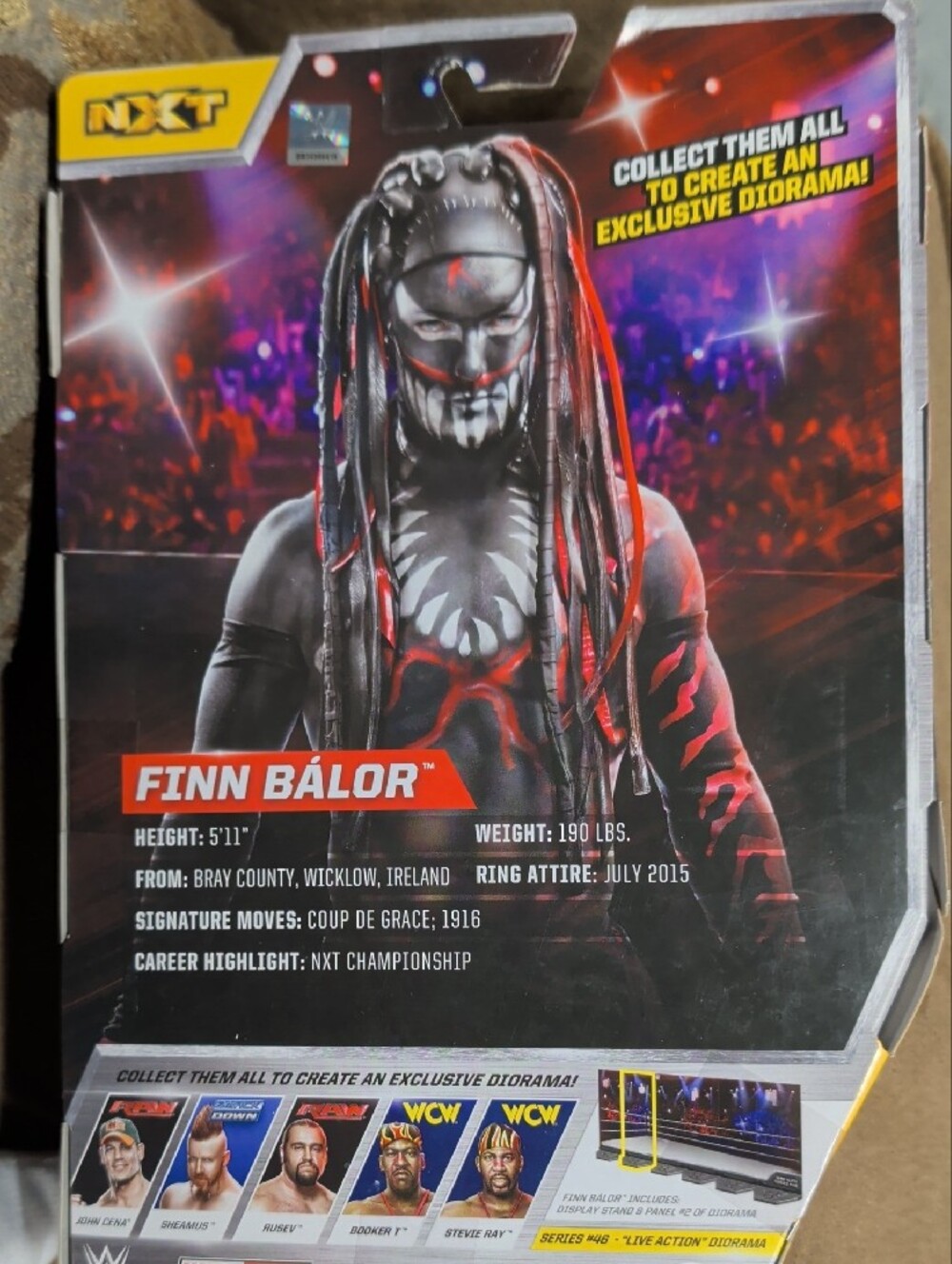 WWE Finn Bálor Action Figure - Black & Red Attire - Picture 2 of 3